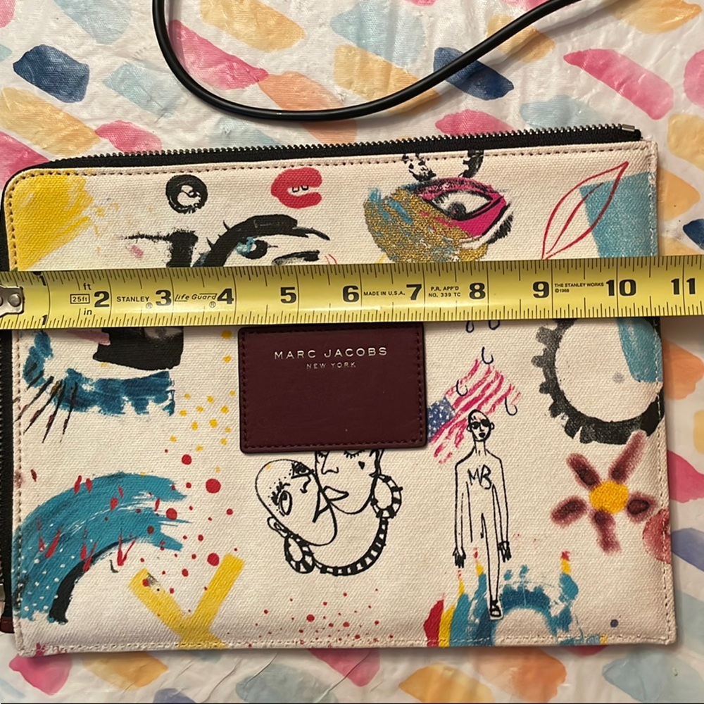 NEW Marc Jacobs Artistic denim Pouch, Multicolor Design limited edition artistic